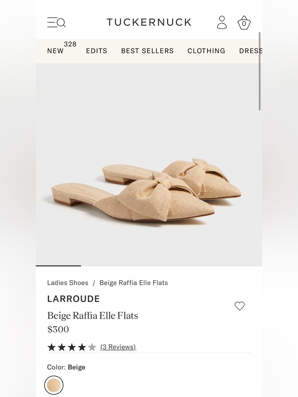 Brand new! Larroude Elle Bow Mule